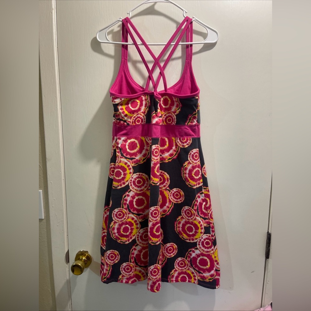 Soybu Yoga tie dye Pink and Black Swirl Mini Dress - Picture 5 of 9